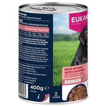 Konzerva EUKANUBA senior bohatá na hovädzie s tekvicou 400 g