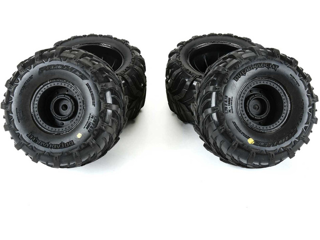 Pro-Line kerék 1:16, Dreadnaught gumiabroncs, fekete felni (4): Arrma Gorgon/Quake Grom