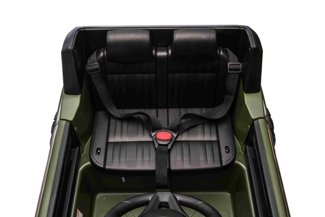 Elektrické autíčko Toyota Landcruiser 12V, vojenské zelené, široké jednomiestne sedadlo, 2