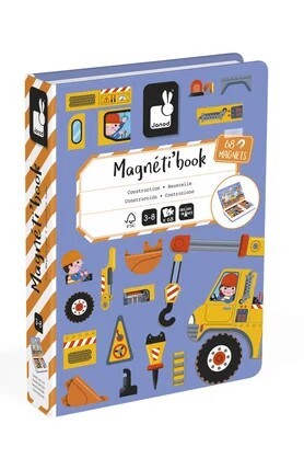 Janod Magnetibook Na stavbe Magnetická kniha pre deti