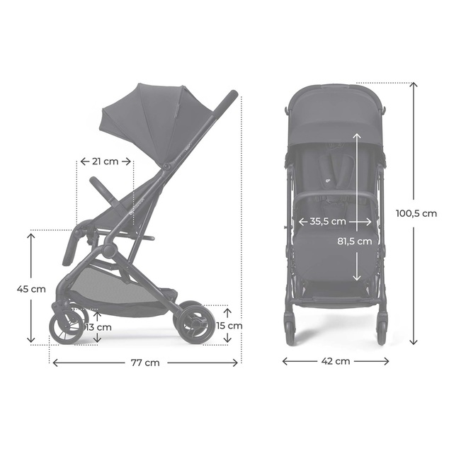 KINDERKRAFT Cărucior sport Indy 3 Coal Black