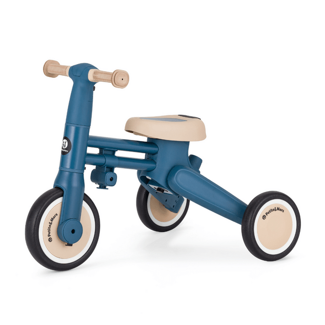 PETITE&amp;MARS Tricycle multifonction 4 en 1 Drift Ocean Blue