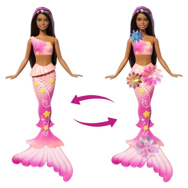 Barbie Kúzelná kvetinová morská panna tmavovláska