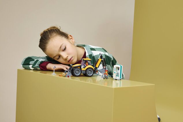 LEGO® City 60480 Žltý nakladač s rýpadlom