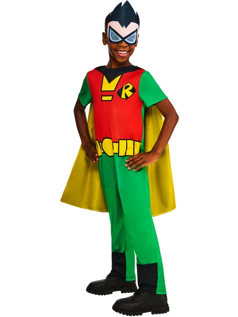 TEEN TITANS GO ROBIN detský kostým veľkosť S(122-128cm)