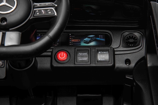 Auto elettrico Mercedes G580 12V, nero, telecomando 2,4 GHz, Bluetooth, USB