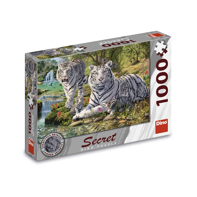 Puzzle Biele tygre 1000 dielikov secret collection