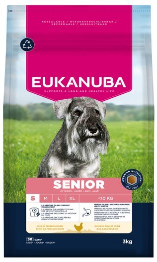 Krmivo EUKANUBA Senior Small rich in fresh chicken 3 kg