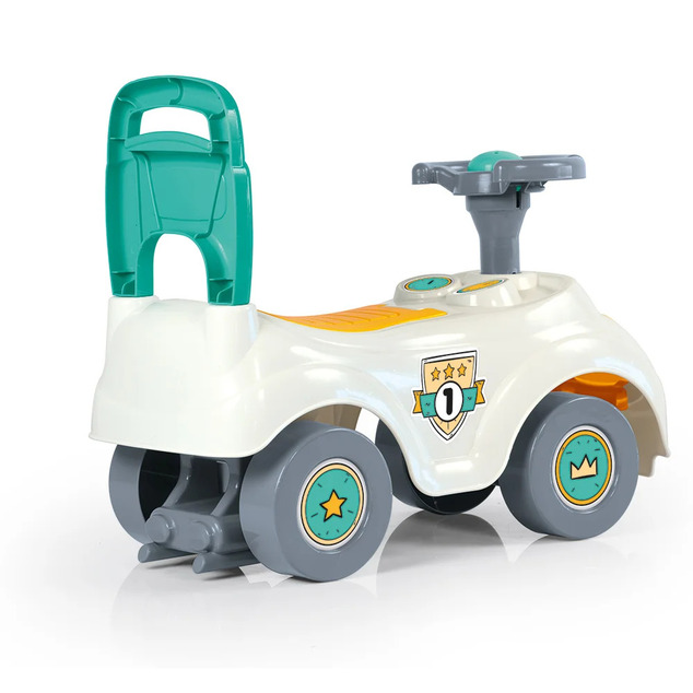 Dolu Odrážadlo auto s operadlom, biela