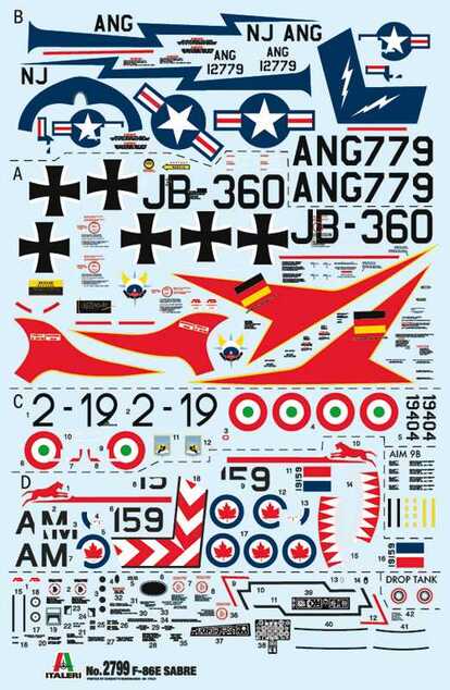 Model Kit letadlo 2799 - F-86E “Sabre” (1:48)