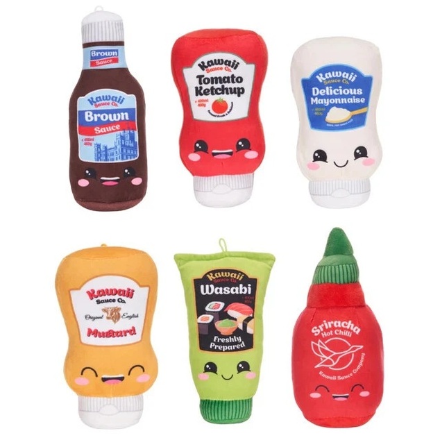 KAWAII SAUCES Ketchup Plüschspielzeug 27cm
