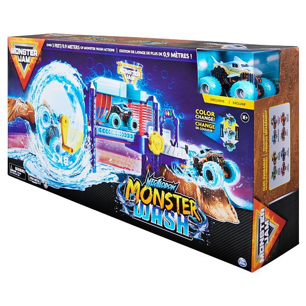 Monster Jam - Set de juego Megalodon Monster Wash, 1:64