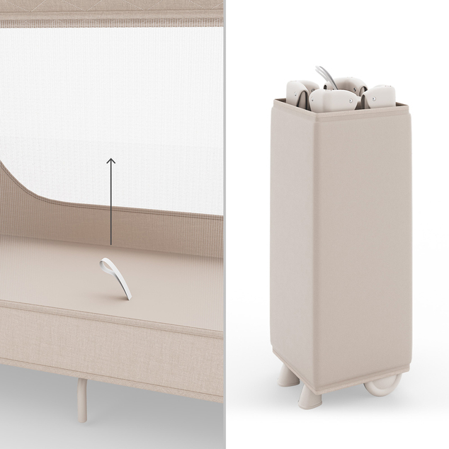 KINDERKRAFT Postieľka cestovná Leody Up Beige