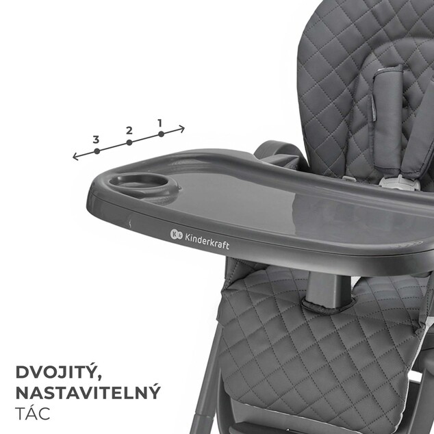 KINDERKRAFT Stolička jedálenská Tulo Grey