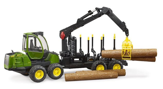 BRUDER 02133 traktor John Deere 1210E s ramenom a 4 kladami