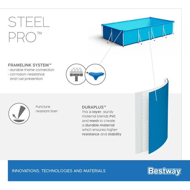 Bestway 56405 Bazén s konštrukciou 4,00 x 2,11 x 0,81 m bez filtrácie