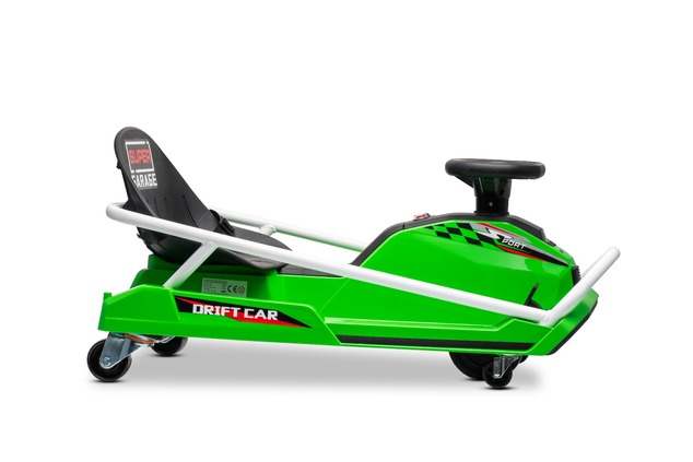Beneo Motors Go-Kart da drift 24V, verde, 300W Motore Brushless, Batteria al litio, D