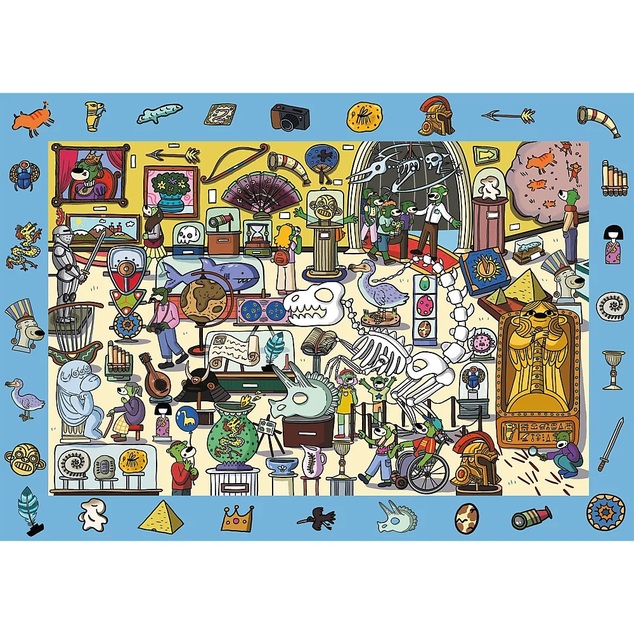 Trefl Puzzle s hľadaním obrázkov Spy Guy: Múzeum 100 dielikov