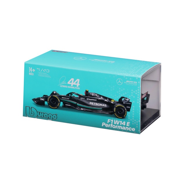 Bburago 1:24 RACE Formula F1 - Mercedes-AMG F1 W14 E (2023) #44 Lewis Hamilton with driver