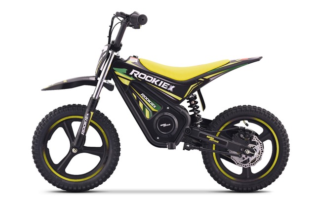 Minimoto elettrica per bambini ROOKIE X 24V (12"), verde, Batteria al litio, 250W Bezu