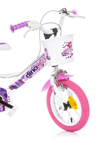 Dino Bikes - Detský bicykel 12" 124RSN-05FY Fairy - biely
