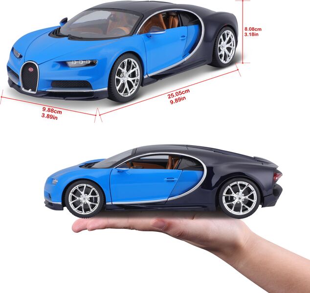 Bburago 1:18 Plus Bugatti Chiron blau / tiefblau