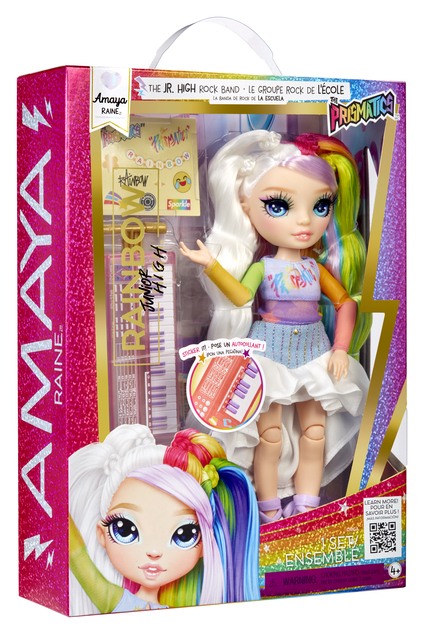 Rainbow High Junior Fashion bábika v rockovej kapele - Amaya