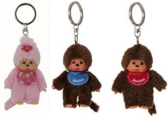 Monchhichi Mončiči kľúčenka 3 farebné varianty 10cm