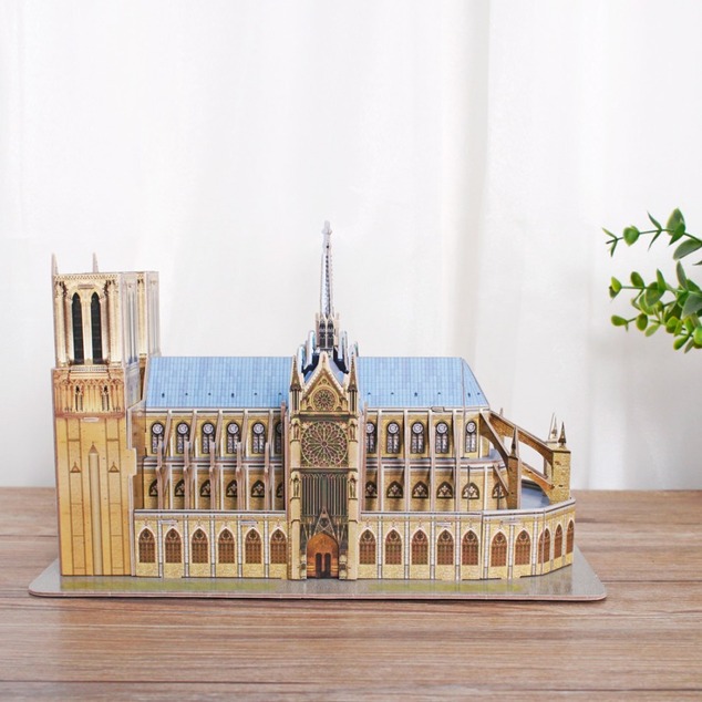 CubicFun - Puzzle 3D Katedrala Notre-Dame 53 delov