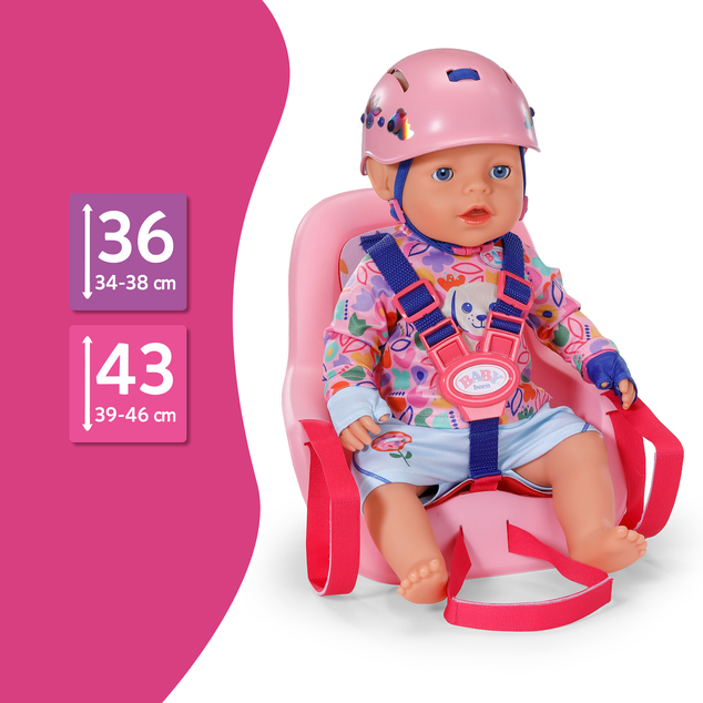 BABY born Siège de vélo pour poupées de taille 36 cm et 43 cm