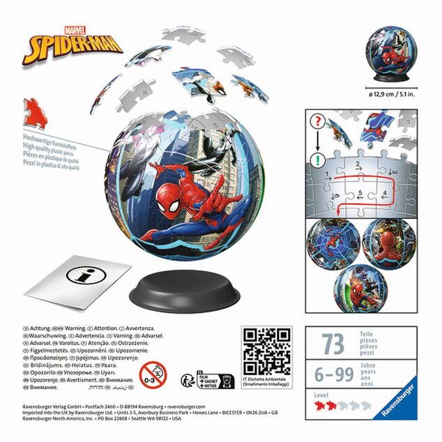 Ravensburger Puzzle-Ball Spiderman 72 dielikov