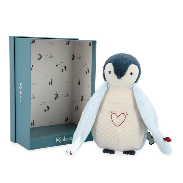 Kaloo Complices Kinder-Nachtlicht Plüsch-Pinguin blau 20 cm