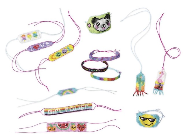 Janod Atelier Set creazione gioielli Bracciali intrecciati 13 pezzi da 8 anni