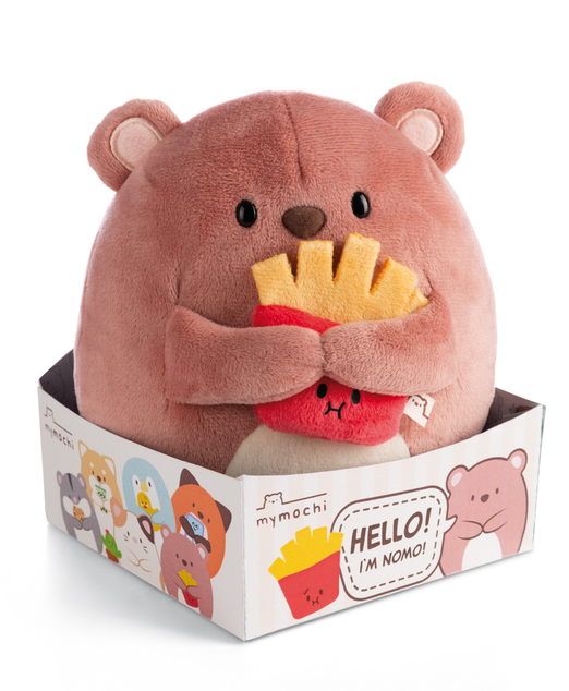 NICI plyš MyMochi Medvedík Nomo 16cm s hranolkami v darčekovom balení, 11x12x6,5cm