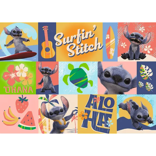 Trefl Puzzle 200 Stitch - Havajské dobrodružstvá