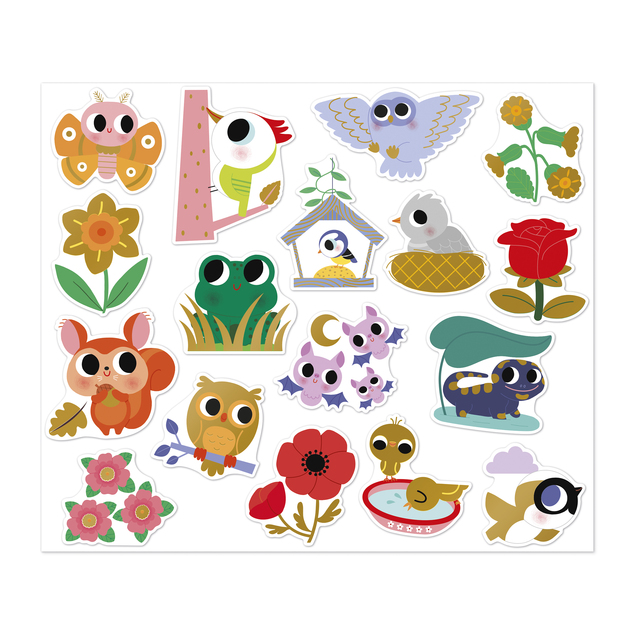 Janod Stickers Samolepky Malé potvorky 100 ks od 18 mesiacov