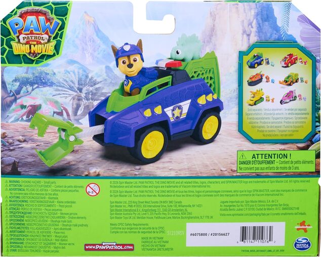 Spin Master Pattuglia Paw Dino veicolo d'azione Chase