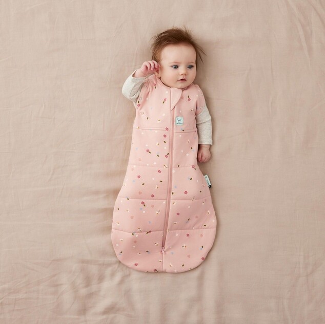 ERGOPOUCH Zavinovačka a vak na spaní 2v1 Cocoon Daisies 6-12 m, 8-10 kg, 2,5 tog