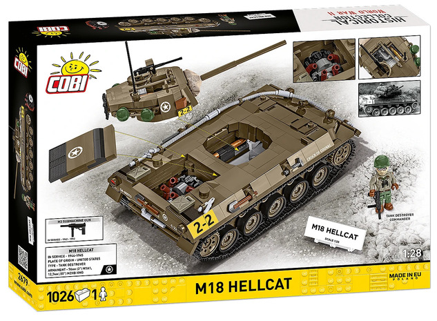 Cobi 2679 II WW M18 HELLCAT, 1:28, 1026 p, 1 f