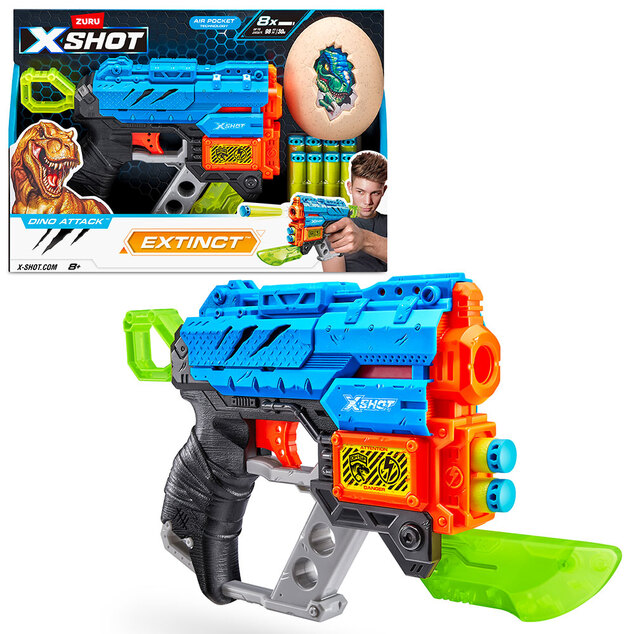 X-SHOT Dino Attack Extinct (1 stredné vajce, 8 nábojov)