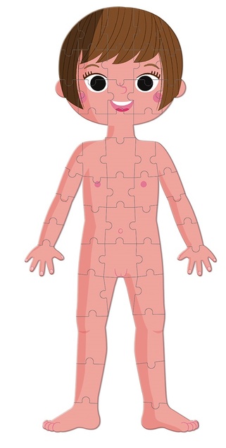 Janod Puzzle Vzdelávacie Ľudské telo 50-75-100 ks