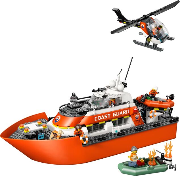 LEGO® City 60504 Záchranný čln pobrežnej hliadky a vrtuľník