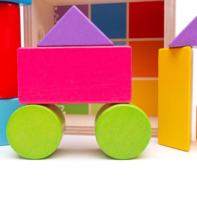 Bigjigs Baby First drvene kocke set od 17 komada