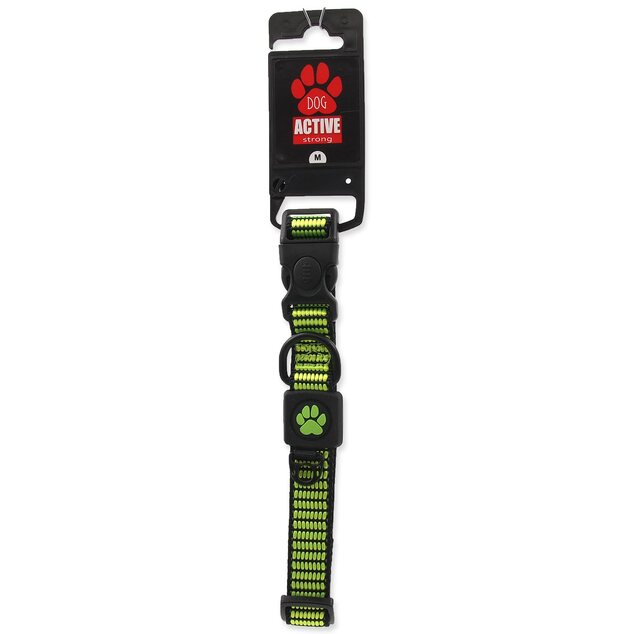 Obojok Active Dog Strong M limetka 2x34-49cm
