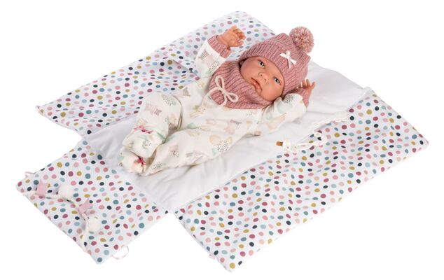 Llorens M738-88 oblečenie pre bábiku bábätko NEW BORN veľkosti 40–42 cm s doplnkami