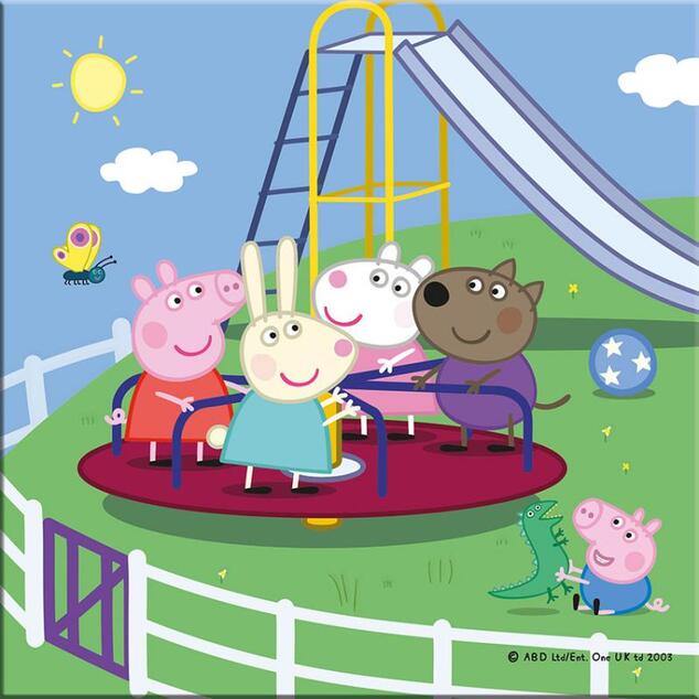 Dino Peppa Pig NA PRÁZDNINÁCH 3x55 Puzzle NOVÉ