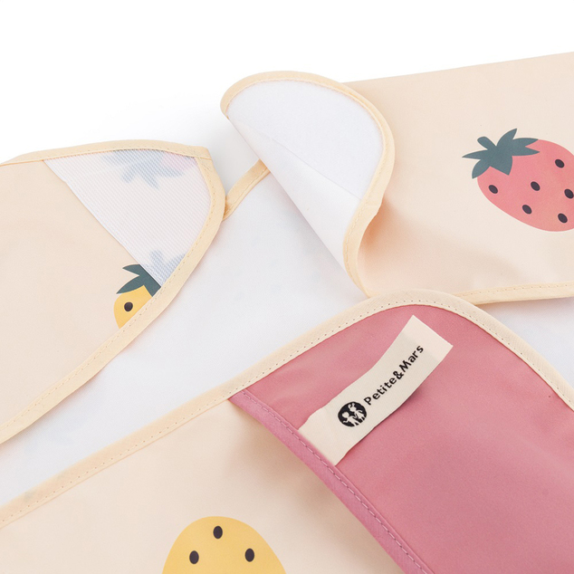 PETITE&amp;MARS Podbradník s dlhým rukávom Ben Beige Strawberies