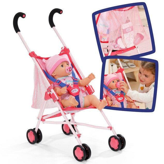 BABY born Cărucior de golf cu plasă - roz