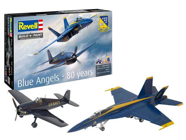 Geschenk-Set Flugzeug 05613 - F/A-18E &amp; Hellcat (Blue Angels) (80. Jubiläum) (1:72)