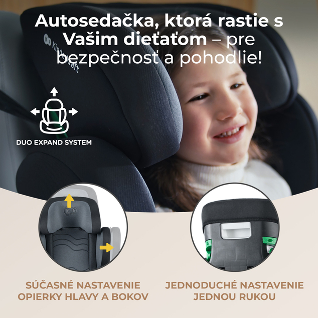 KINDERKRAFT SELECT Siège auto i-Size XPAND 2 i-Size 100-150 cm Graphite Black, Premium